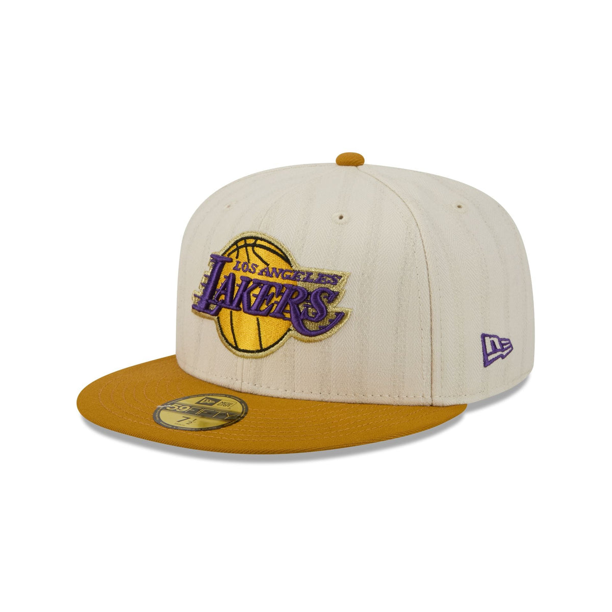 Los Angeles Lakers Chrome Herringbone 59FIFTY Fitted Hat