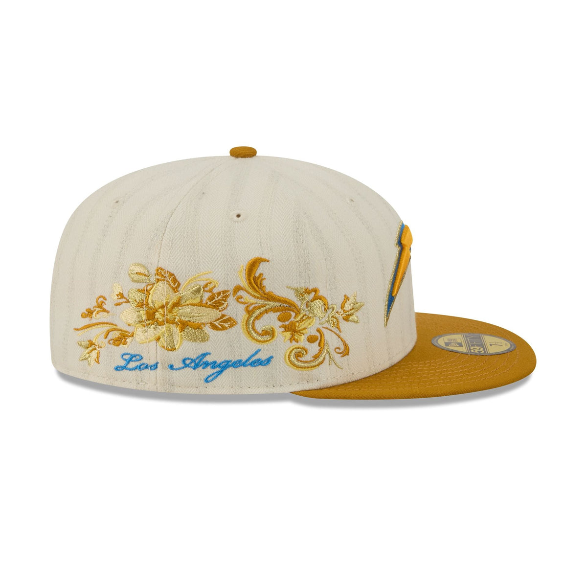 Los Angeles Chargers Chrome Herringbone 59FIFTY Fitted Hat