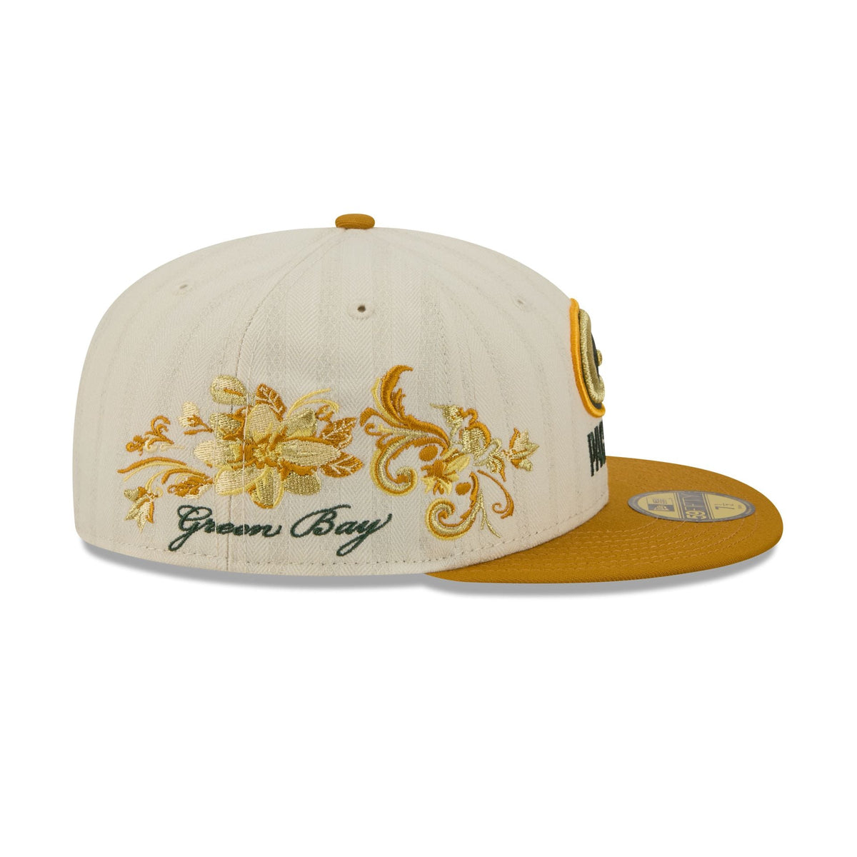 Green Bay Packers Chrome Herringbone 59FIFTY Fitted Hat