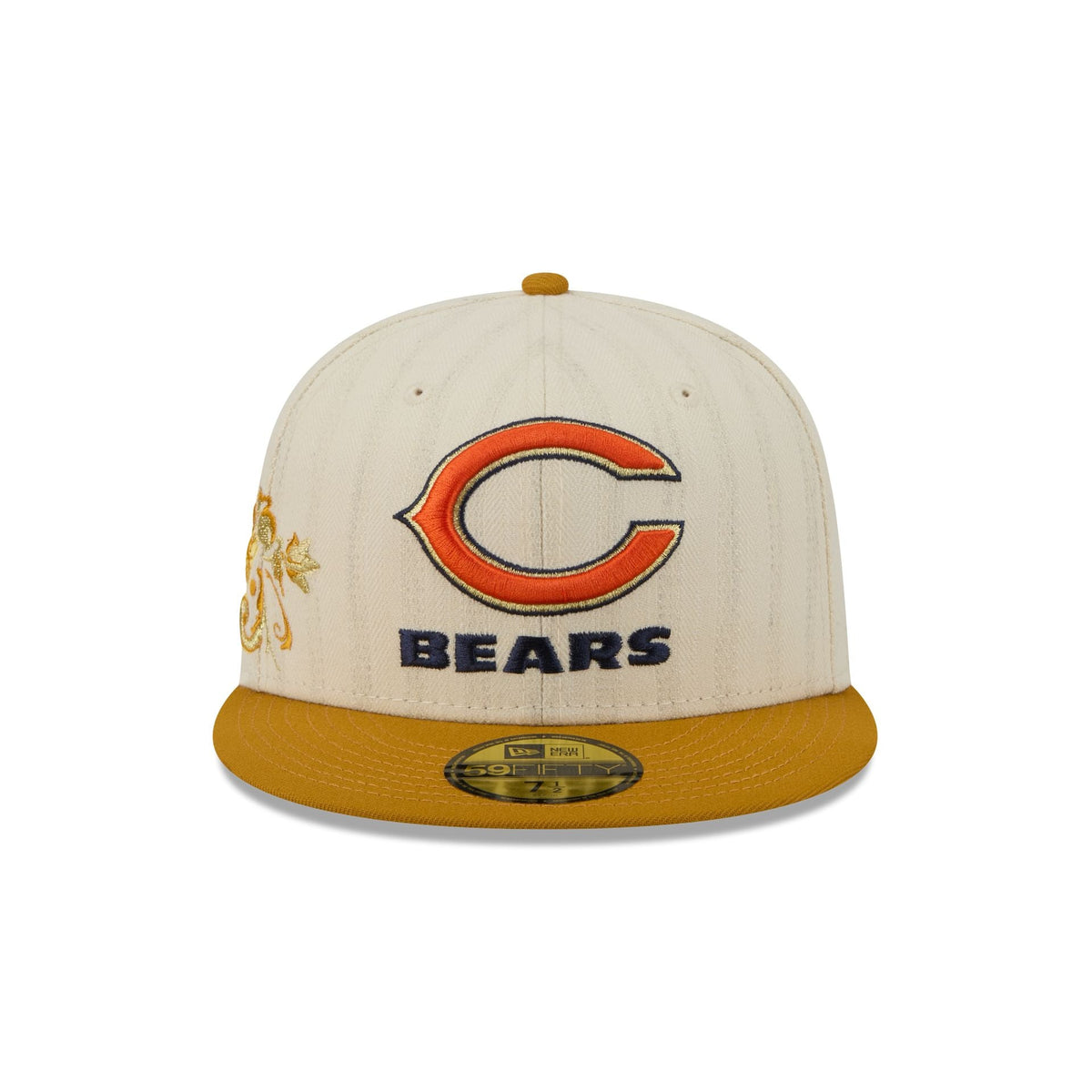 Chicago Bears Chrome Herringbone 59FIFTY Fitted Hat