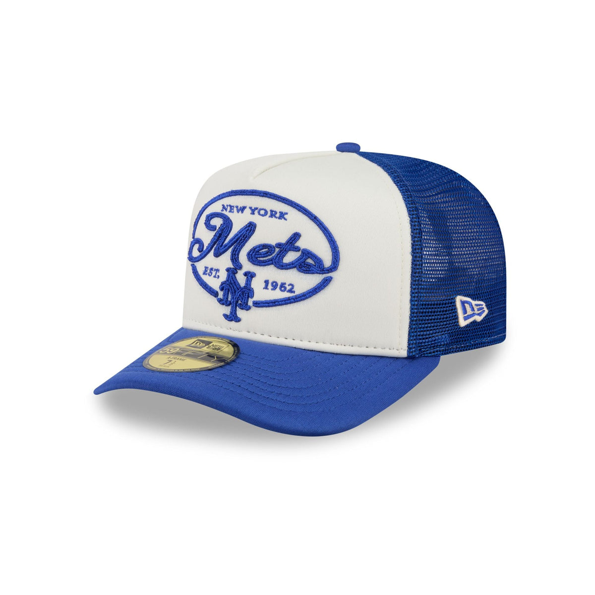 New York Mets Chrome 59FIFTY Fitted Trucker Hat