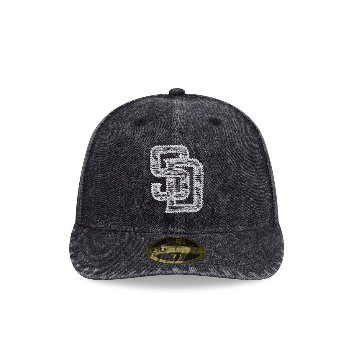 San Diego Padres Black Denim Low Profile 59FIFTY Fitted Hat
