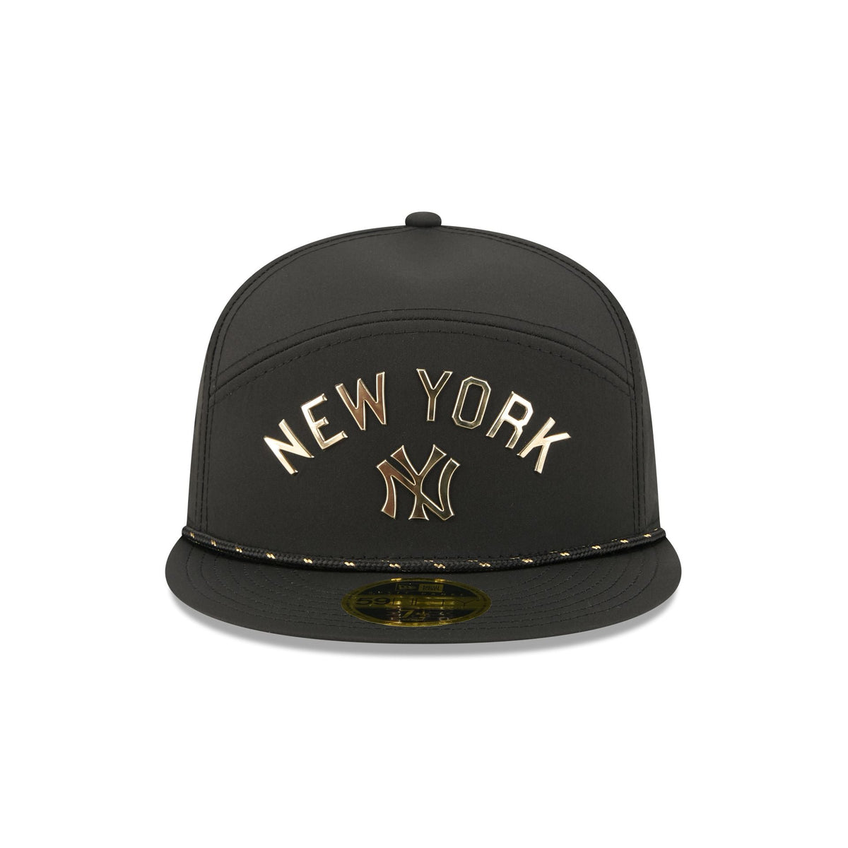 New York Yankees Gold Logo Rope Split Panel 59FIFTY Fitted Hat