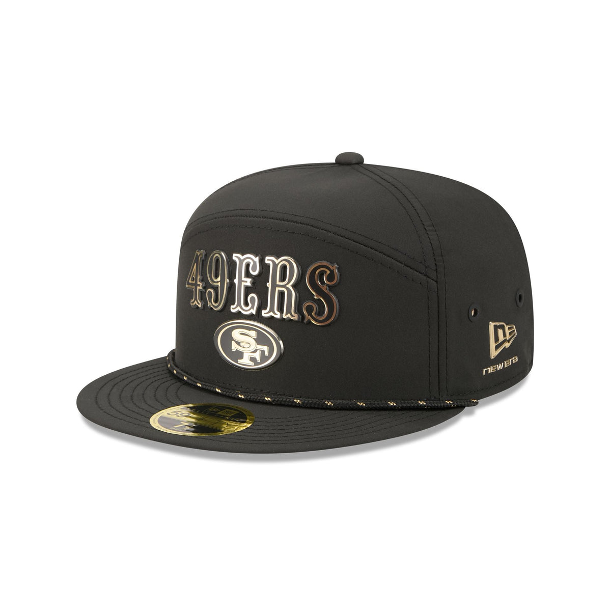 San Francisco 49ers Gold Logo Rope Split Panel 59FIFTY Fitted Hat