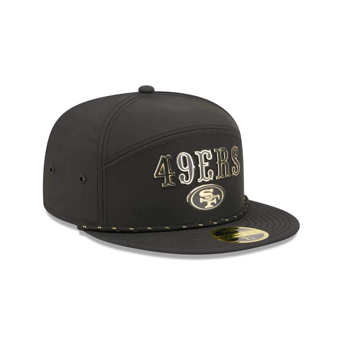 San Francisco 49ers Gold Logo Rope Split Panel 59FIFTY Fitted Hat