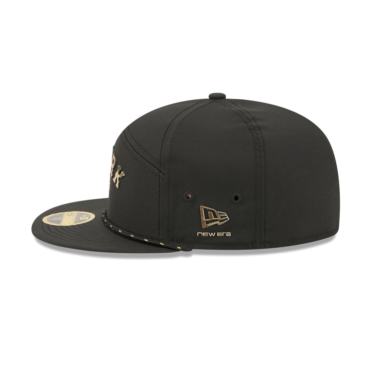New York Mets Gold Logo Rope Split Panel 59FIFTY Fitted Hat