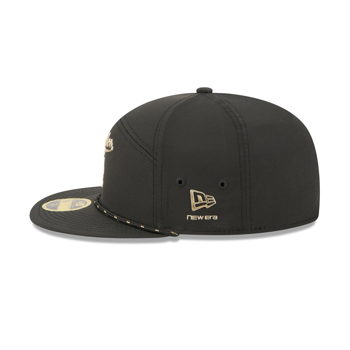 Los Angeles Dodgers Gold Logo Rope Split Panel 59FIFTY Fitted Hat