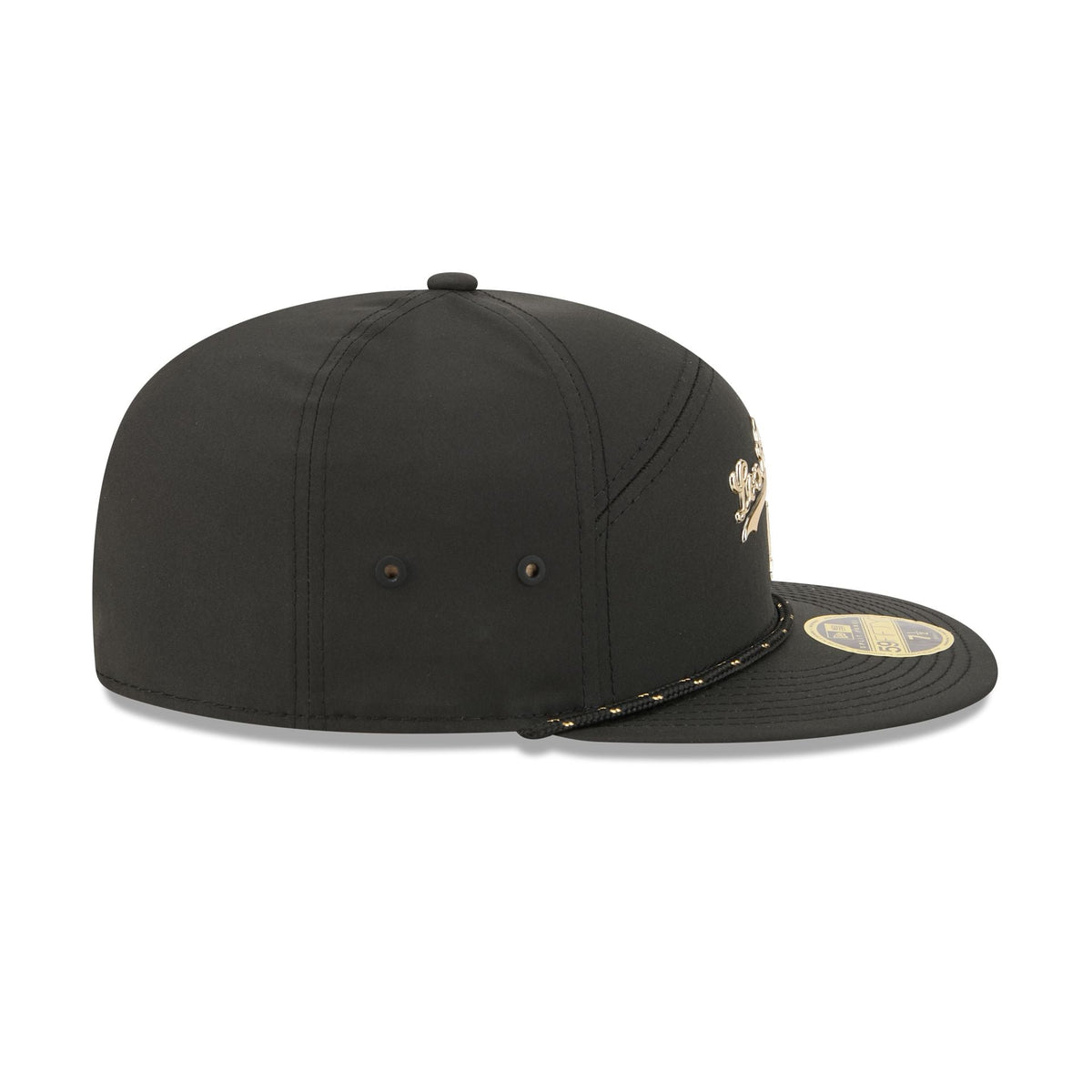 Los Angeles Dodgers Gold Logo Rope Split Panel 59FIFTY Fitted Hat