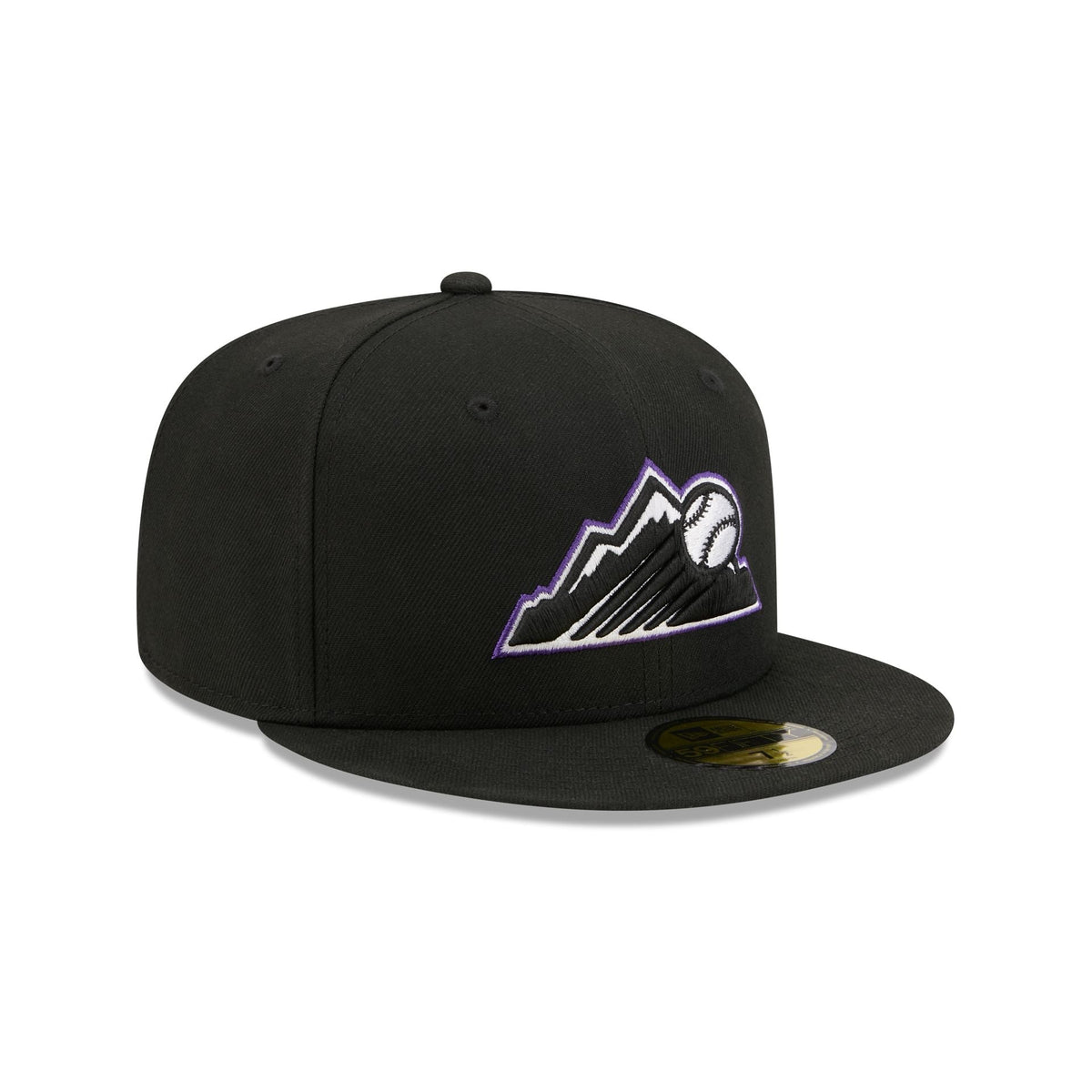 Colorado Rockies Black Basic 59FIFTY Fitted Hat