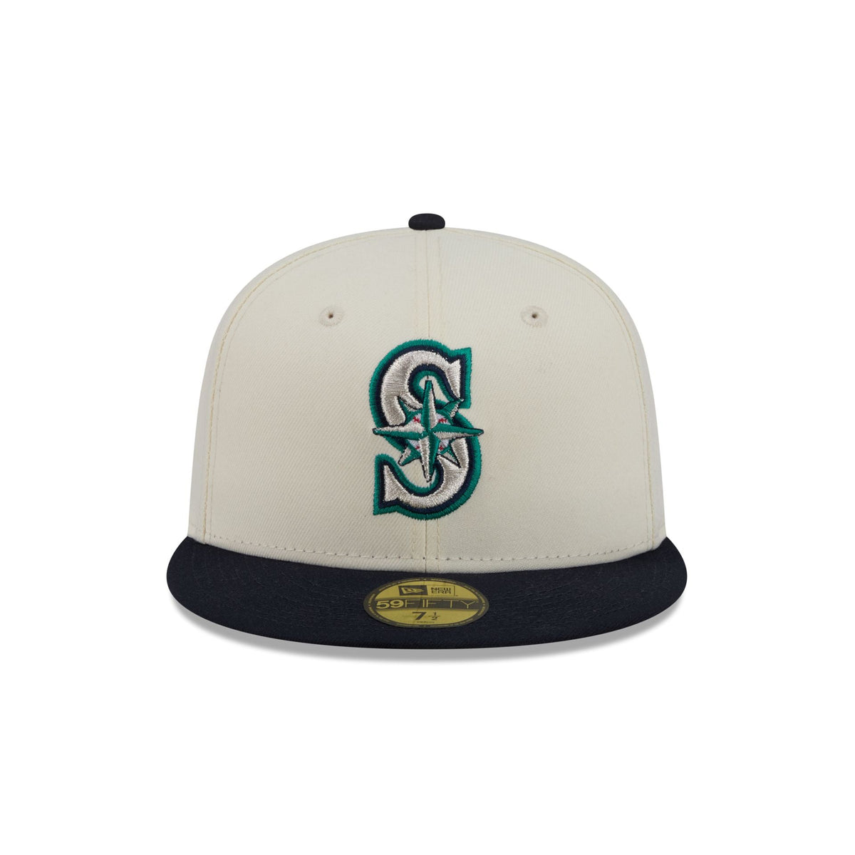 Seattle Mariners Chrome White Basic 59FIFTY Fitted Hat