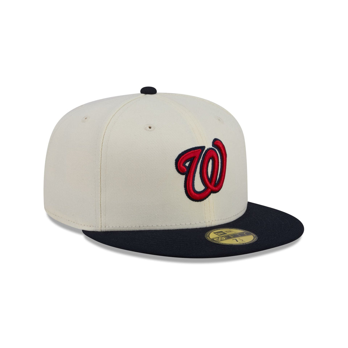 Washington Nationals Chrome White Basic 59FIFTY Fitted Hat