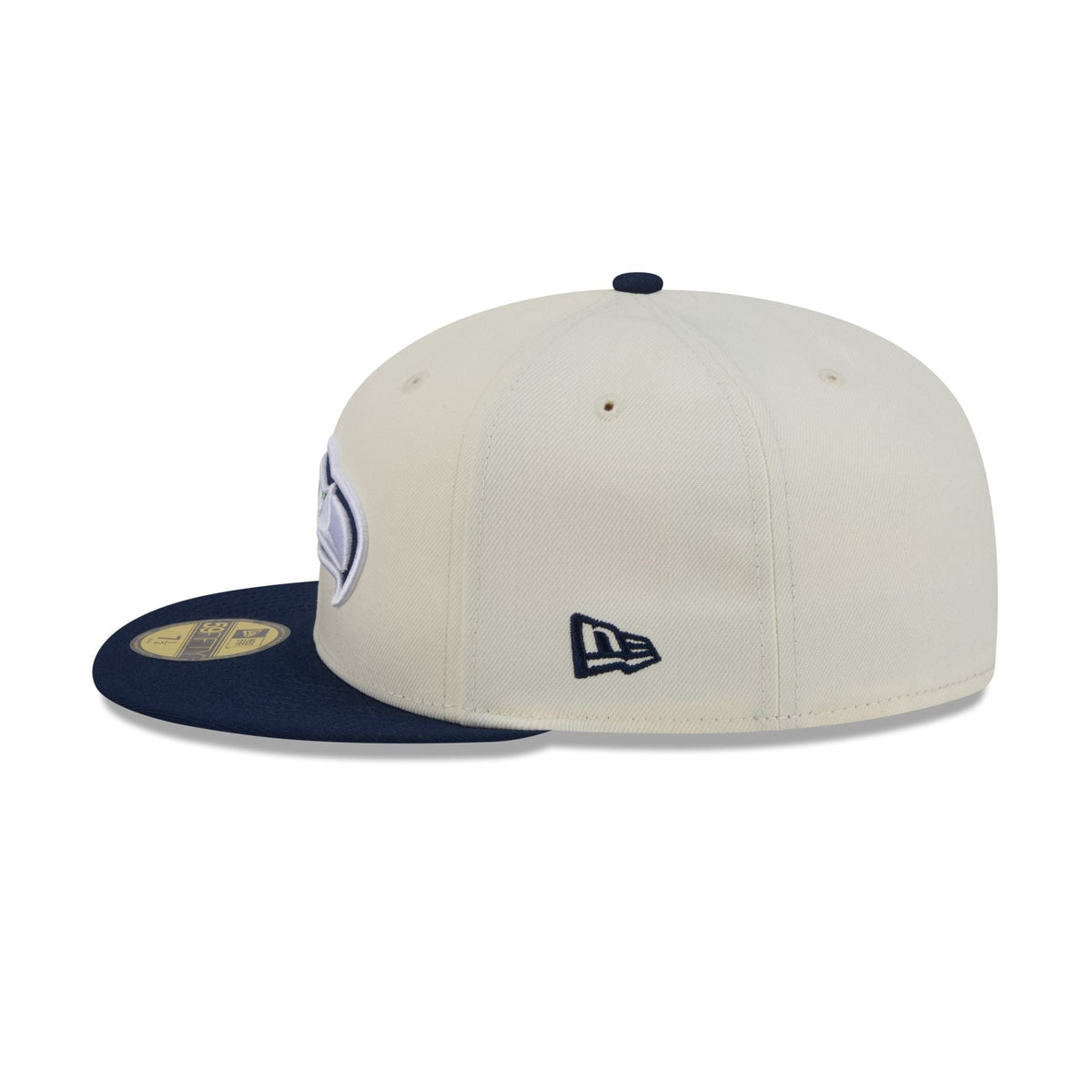Seattle Seahawks Chrome White Basic 59FIFTY Fitted Hat