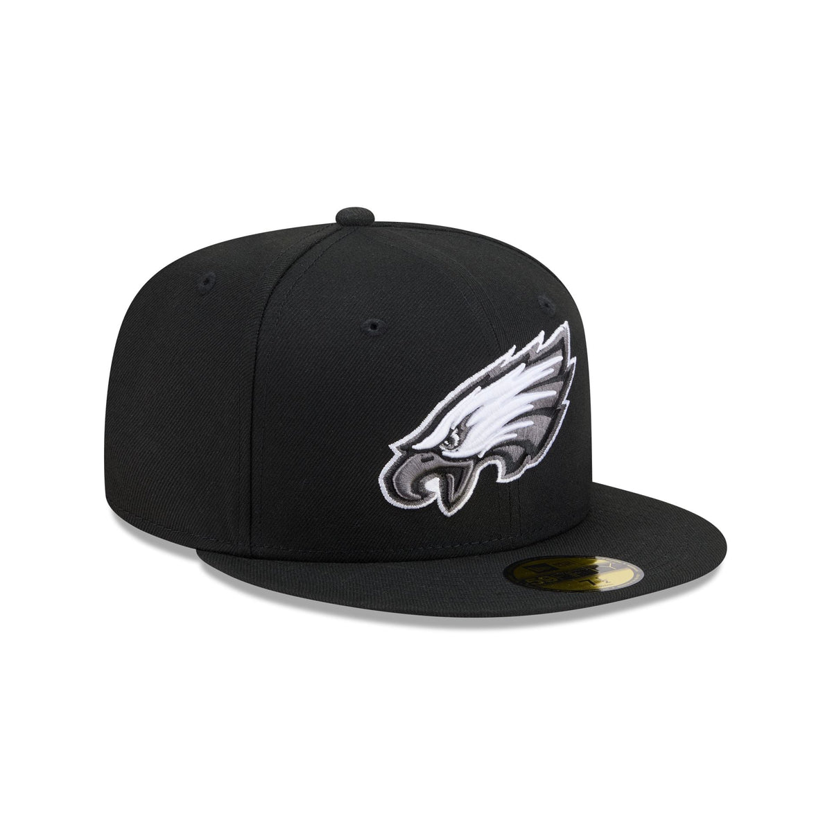 Philadelphia Eagles Black and White Basic 59FIFTY Fitted Hat