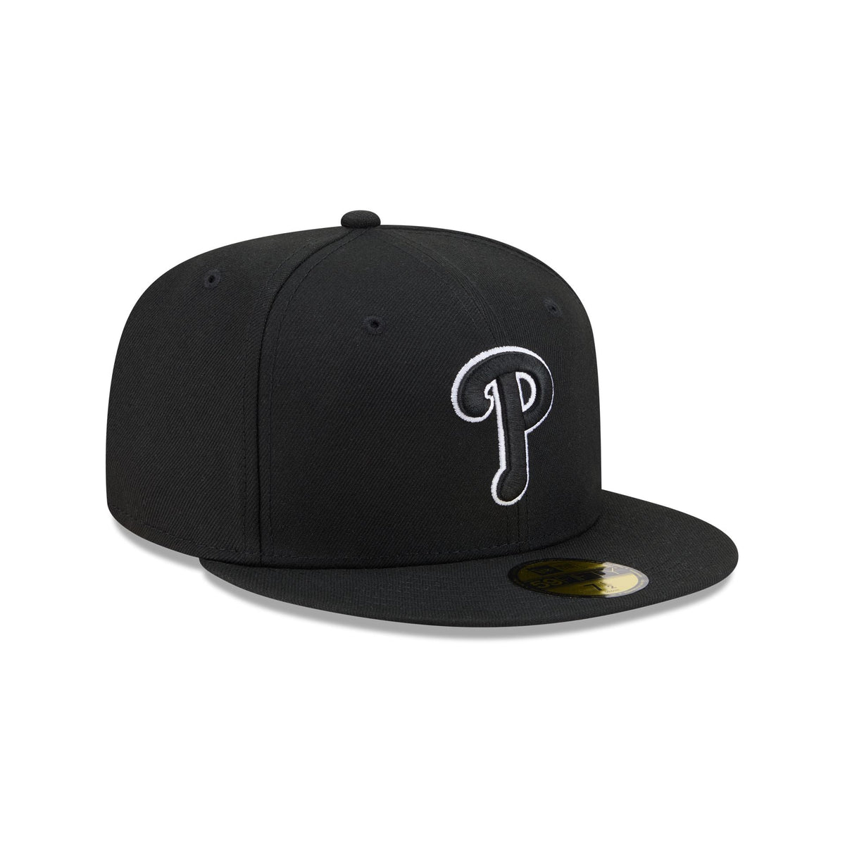 Philadelphia Phillies Black and White Basic 59FIFTY Fitted Hat