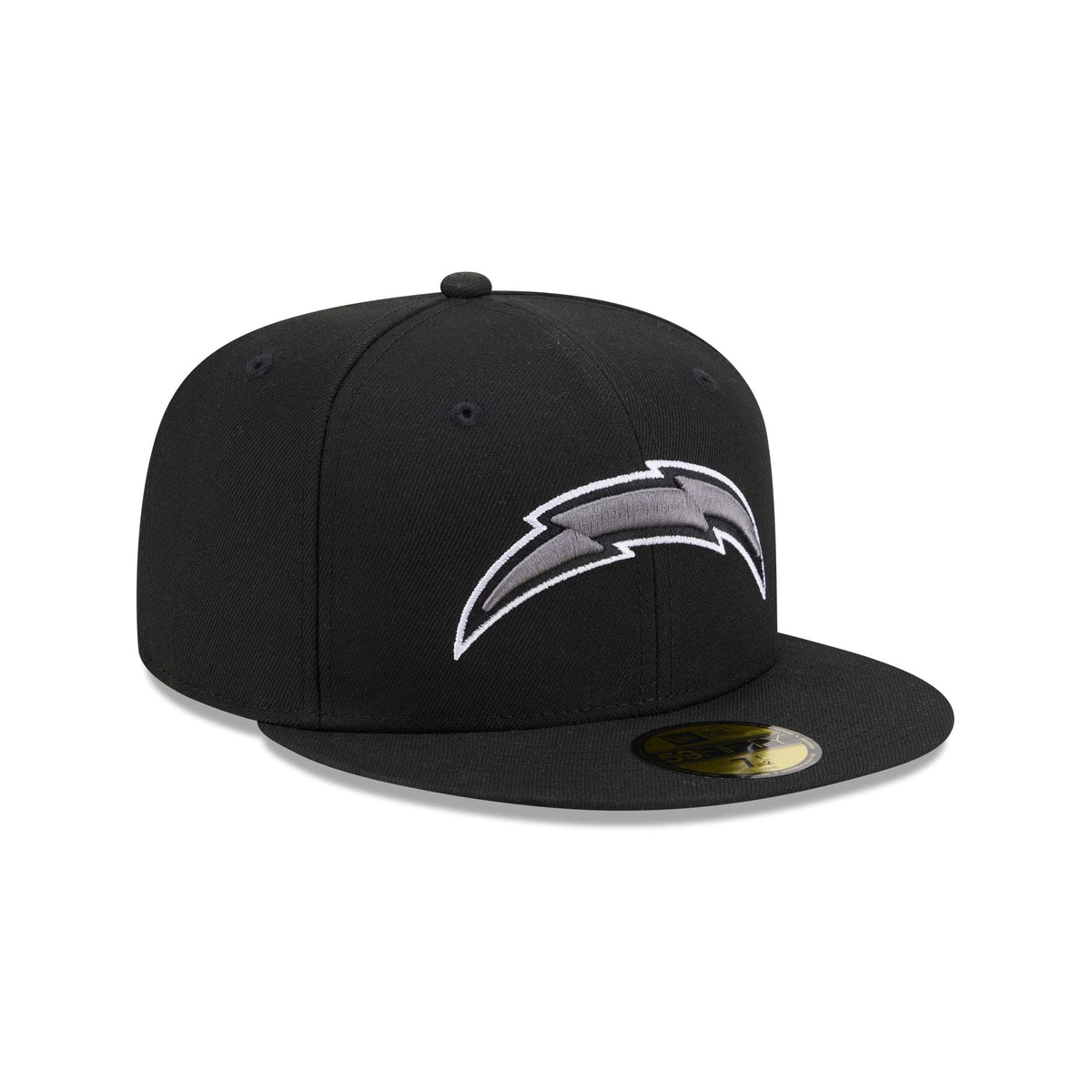 Los Angeles Chargers Black and White Basic 59FIFTY Fitted Hat