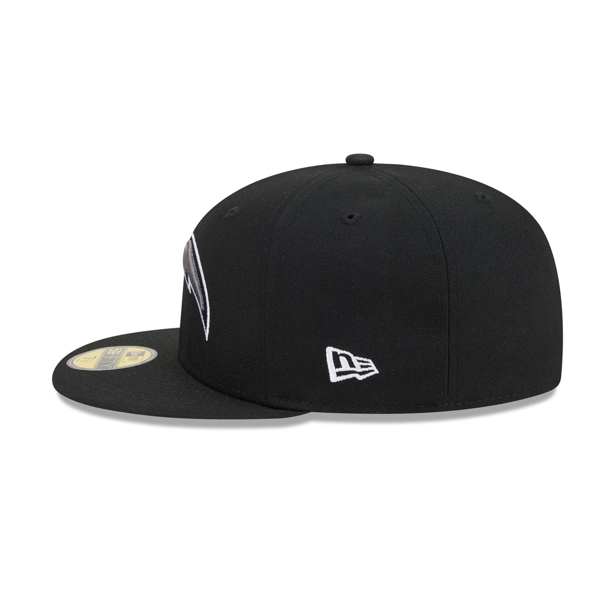 Los Angeles Chargers Black and White Basic 59FIFTY Fitted Hat