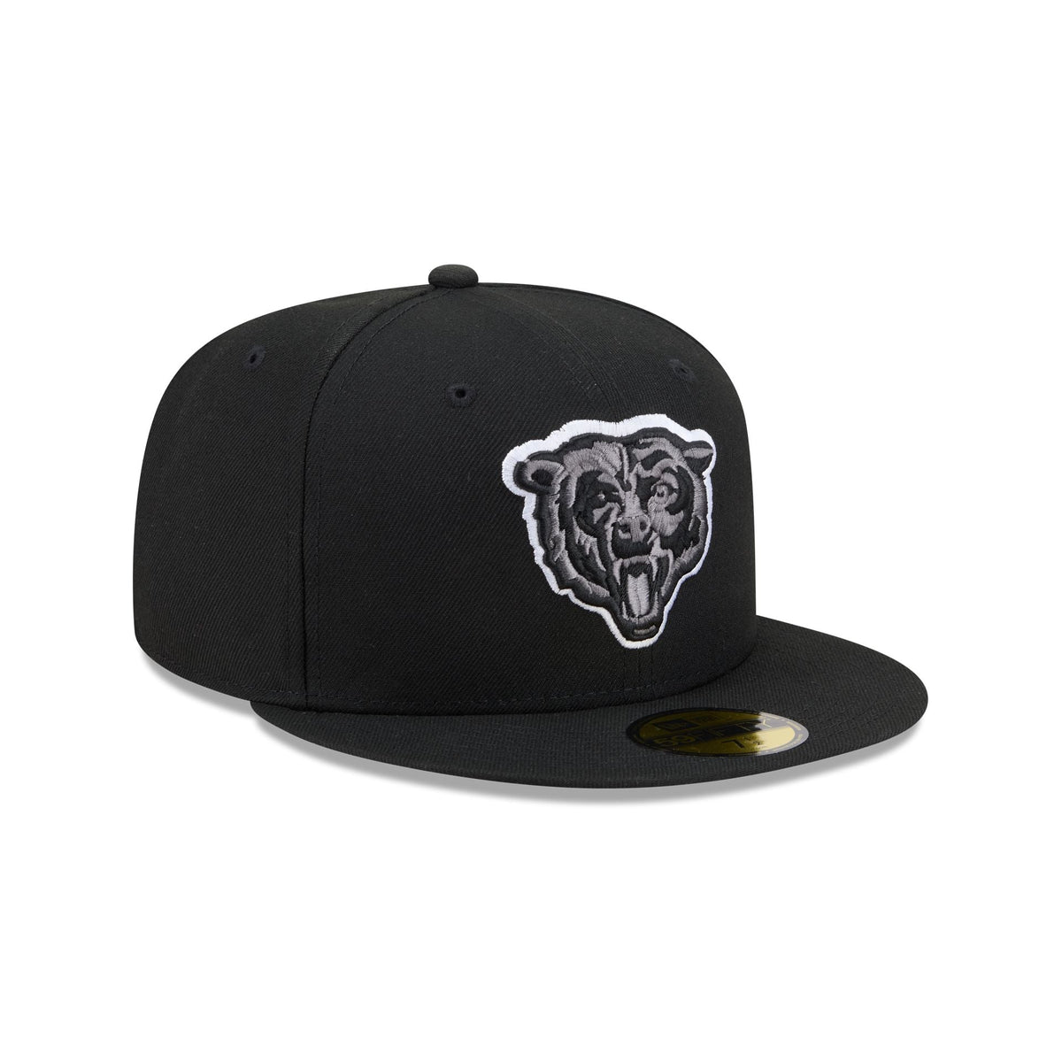Chicago Bears Black and White Basic 59FIFTY Fitted Hat