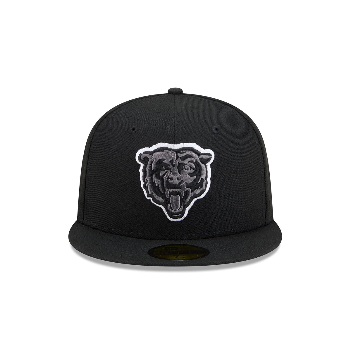 Chicago Bears Black and White Basic 59FIFTY Fitted Hat
