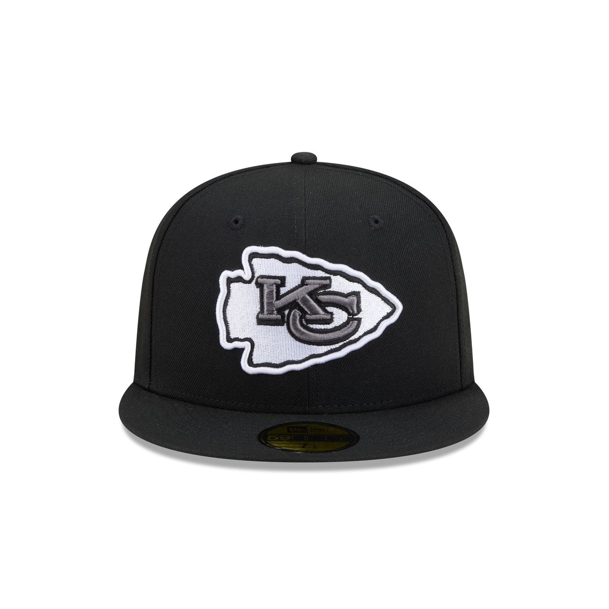 Kansas City Chiefs Black and White Basic 59FIFTY Fitted Hat