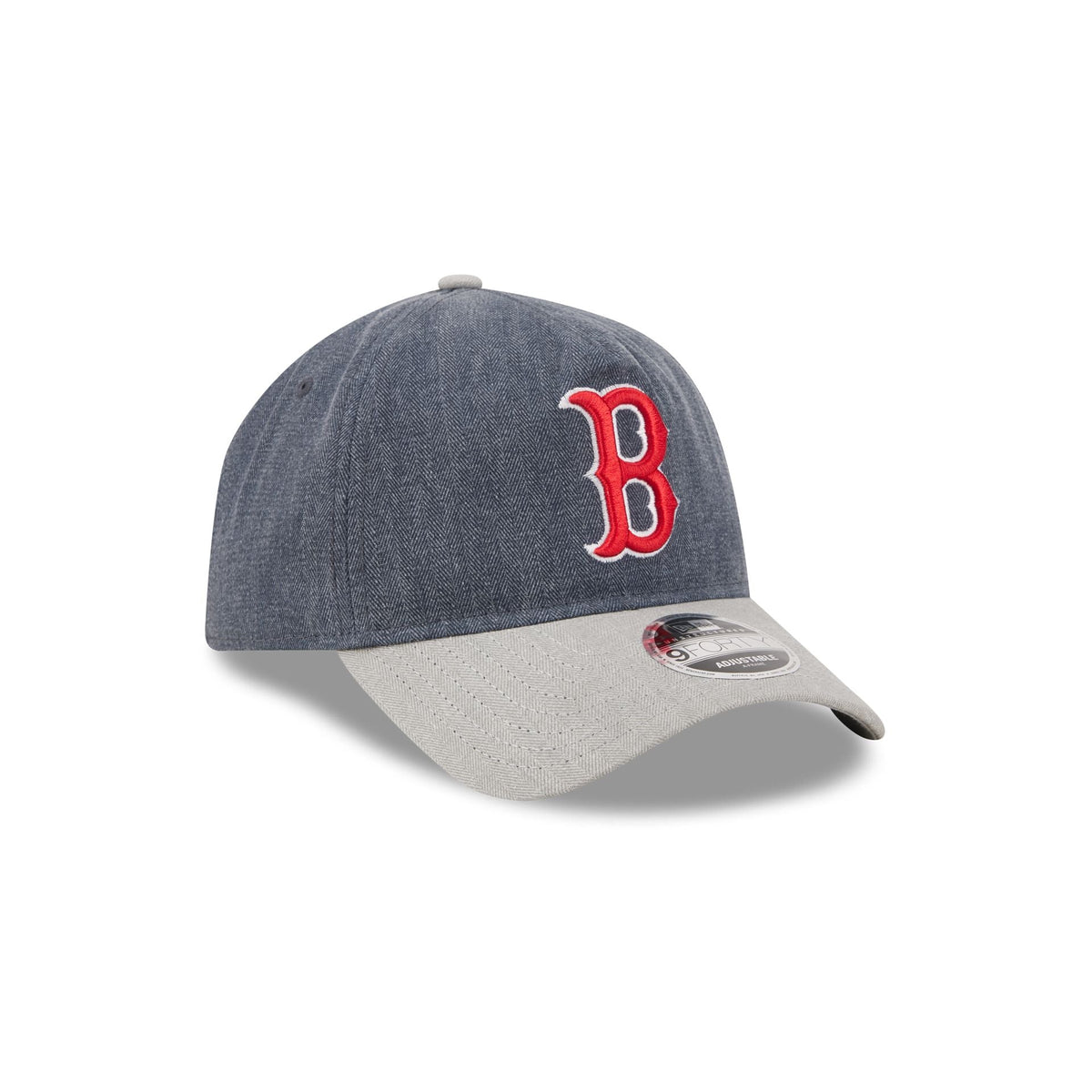 Boston Red Sox Herringbone Team Colors 9FORTY A-Frame Adjustable Hat