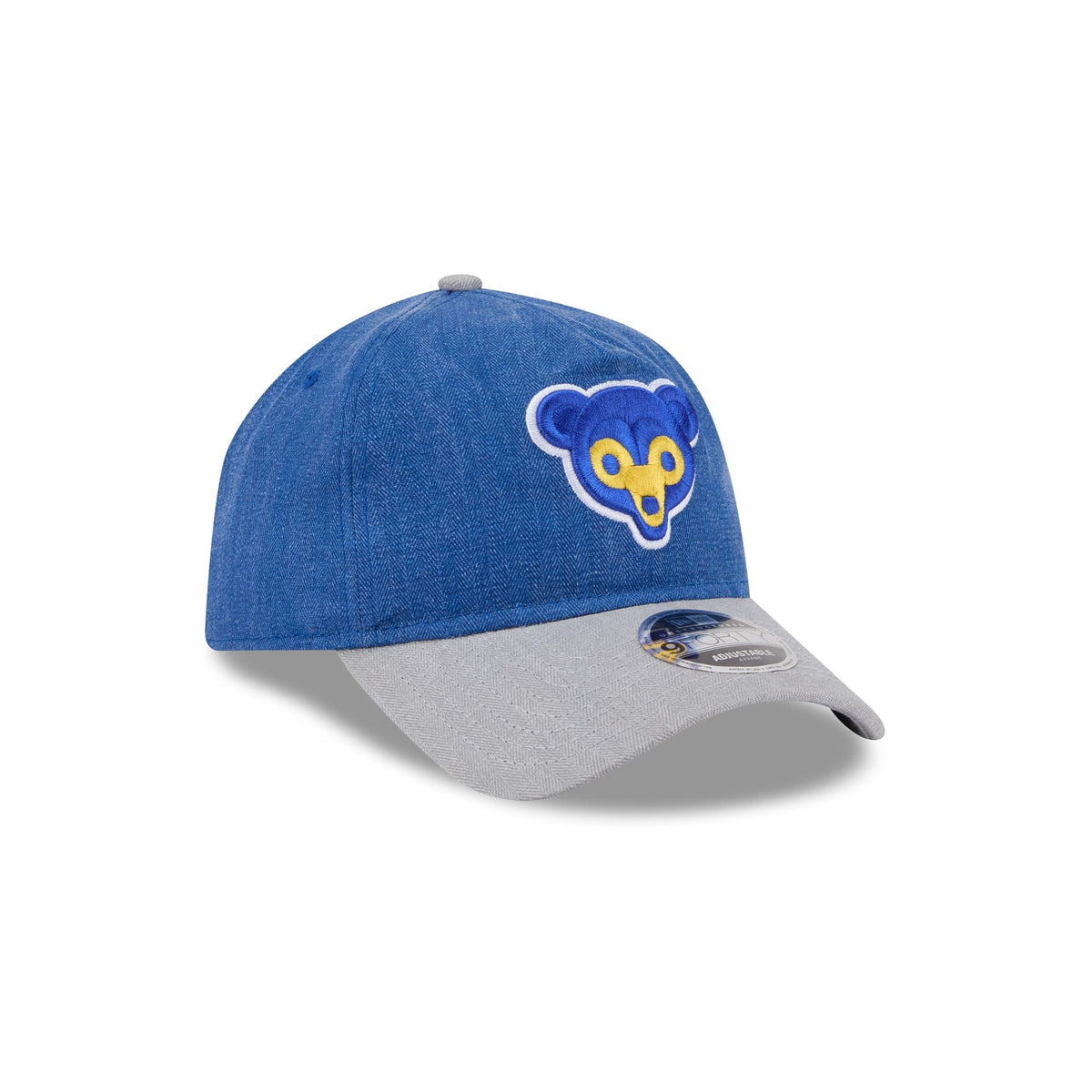 Chicago Cubs Herringbone Team Colors 9FORTY A-Frame Adjustable Hat