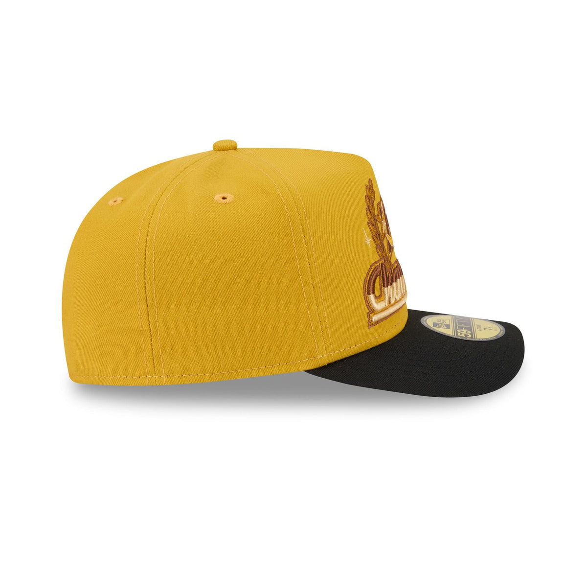 Just Caps Hardwood Classics Trophy Yellow Philadelphia 76ers 59FIFTY A-Frame Fitted Hat