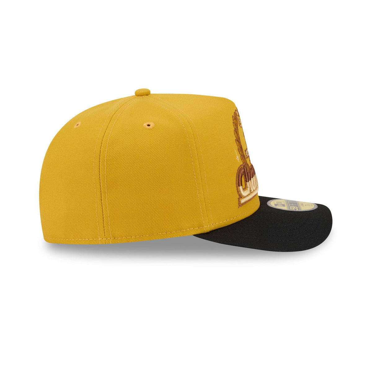 Just Caps Hardwood Classics Trophy Yellow Milwaukee Bucks 59FIFTY A-Frame Fitted Hat