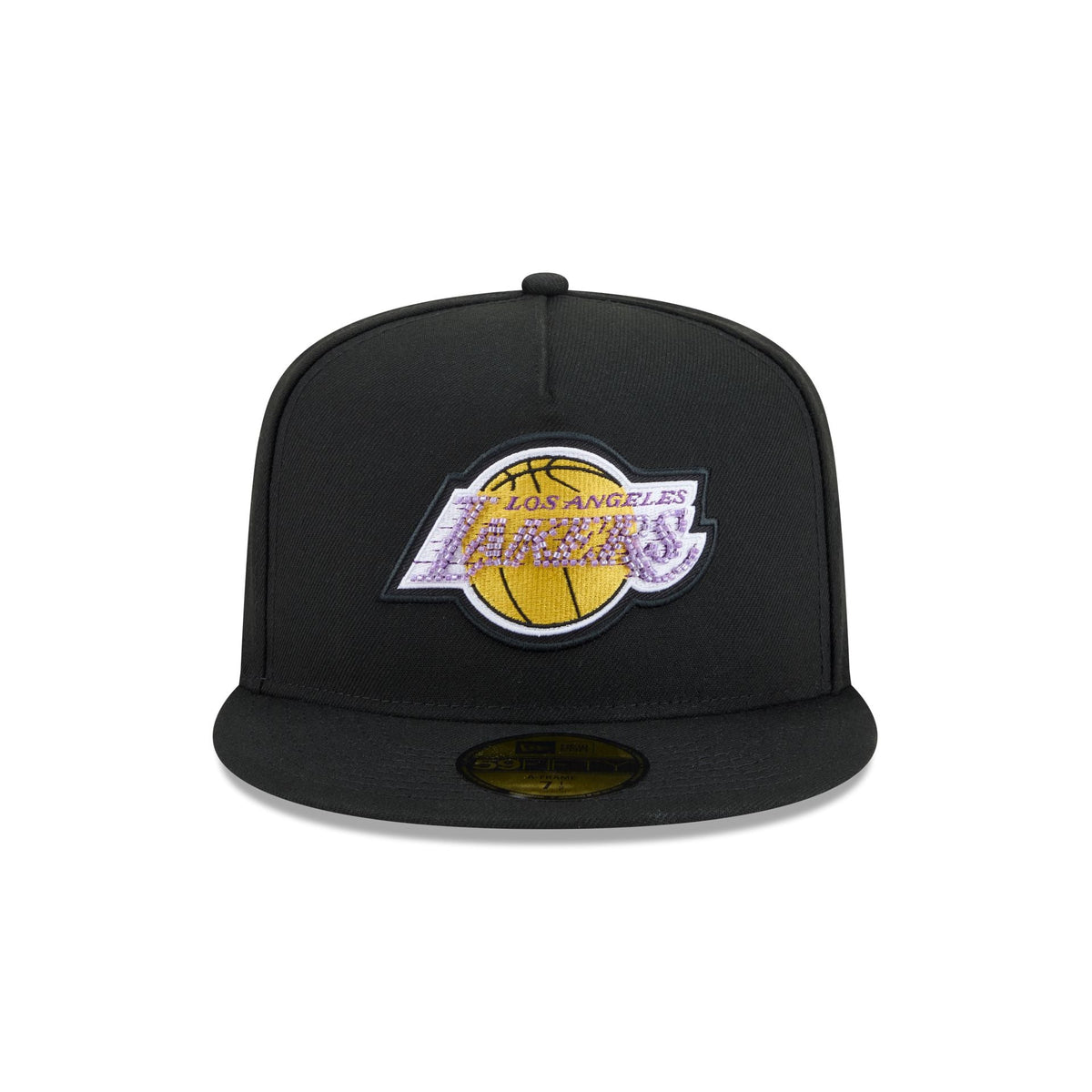 Just Caps Beaded Los Angeles Lakers 59FIFTY A-Frame Fitted Hat
