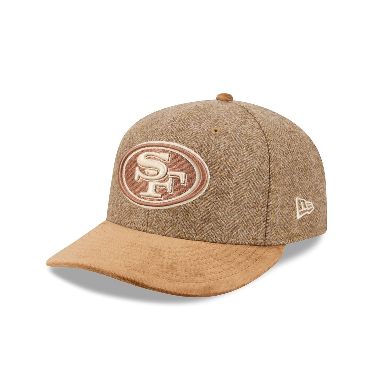 San Francisco 49ers Moon Brisbane Moss Brown Visor 59FIFTY Fitted Hat