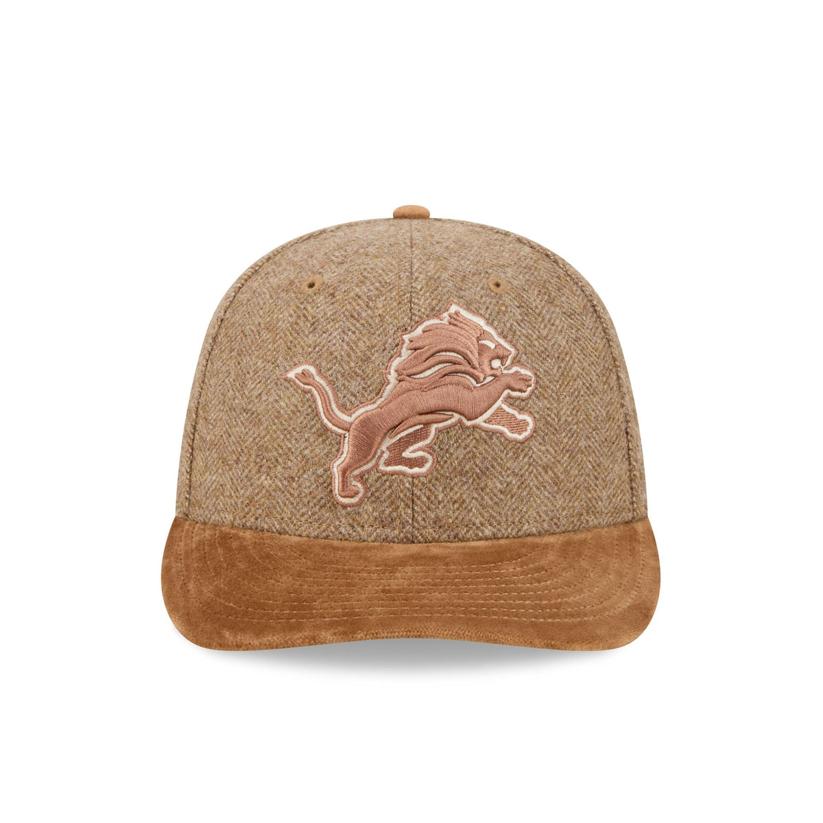 Detroit Lions Moon Brisbane Moss Brown Visor 59FIFTY Fitted Hat