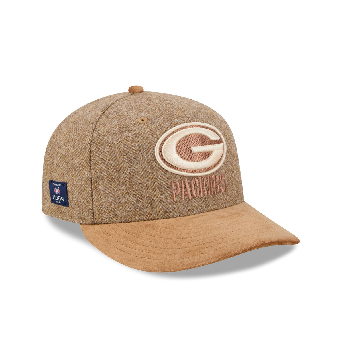 Green Bay Packers Moon Brisbane Moss Brown Visor 59FIFTY Fitted Hat