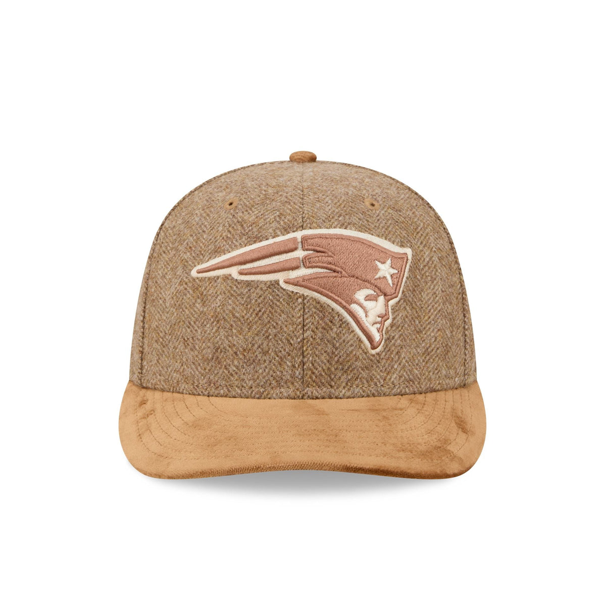 New England Patriots Moon Brisbane Moss Brown Visor 59FIFTY Fitted Hat