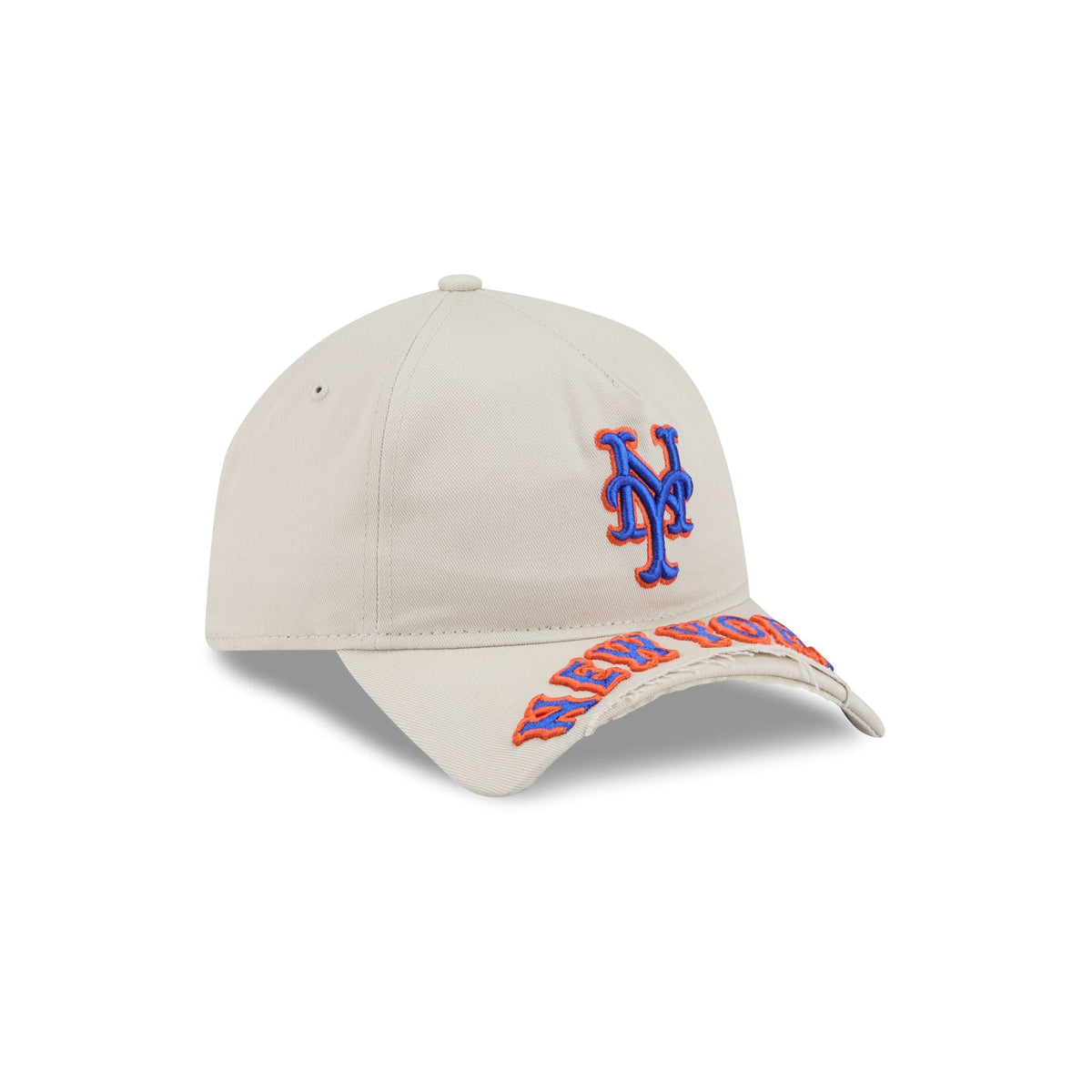 New York Mets Stone 9FORTY A-Frame Unstructured Cut-Off Visor Snapback Hat