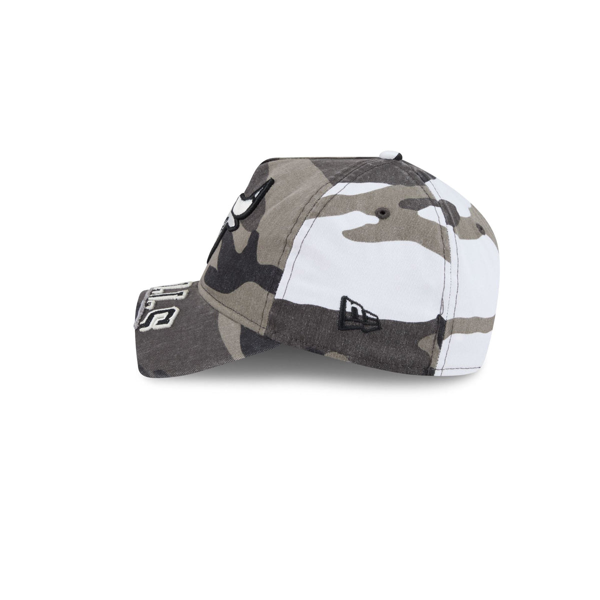 Chicago Bulls Washed Camo 9FORTY A-Frame Unstructured Cut-Off Visor Snapback Hat