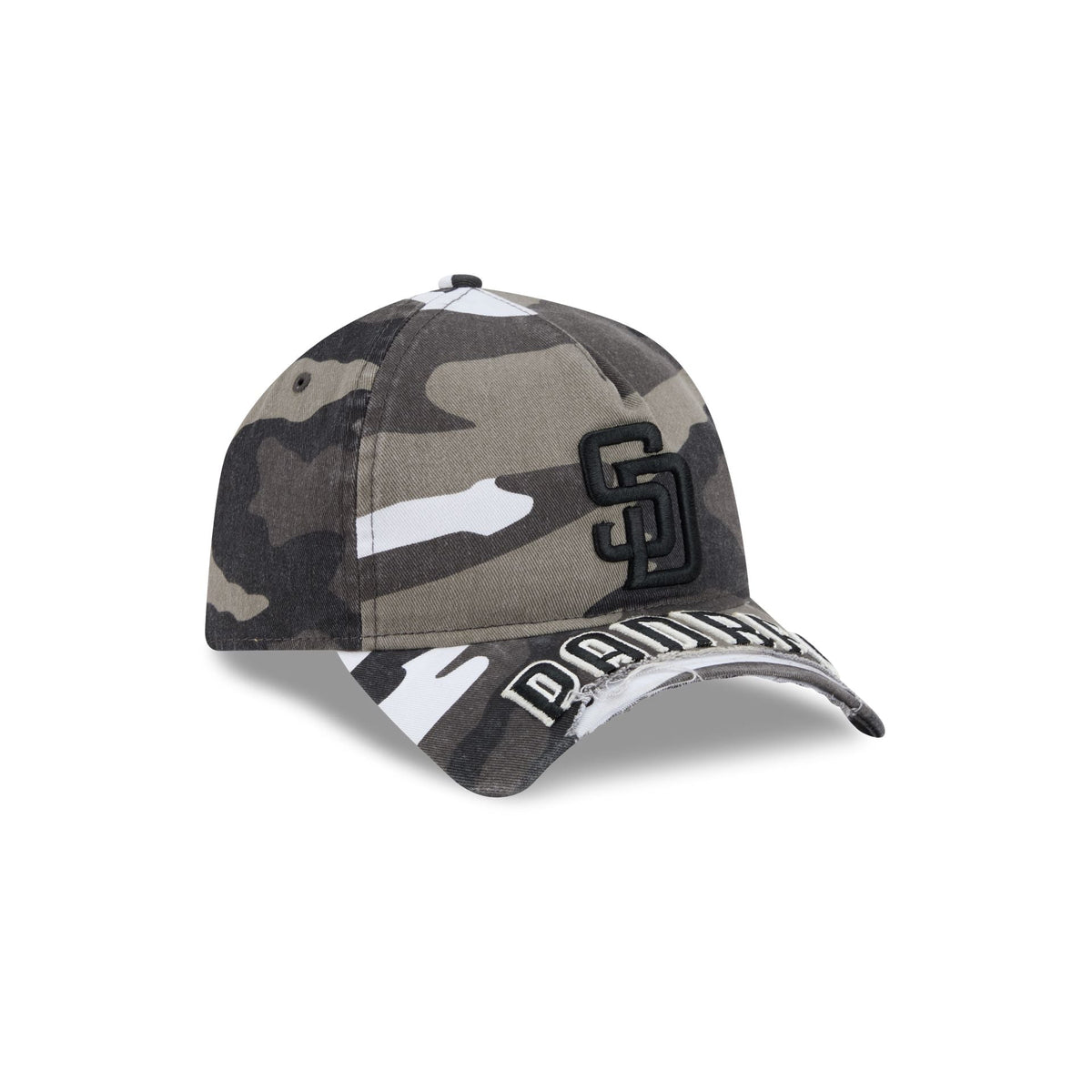 San Diego Padres Washed Camo 9FORTY A-Frame Unstructured Cut-Off Visor Snapback Hat