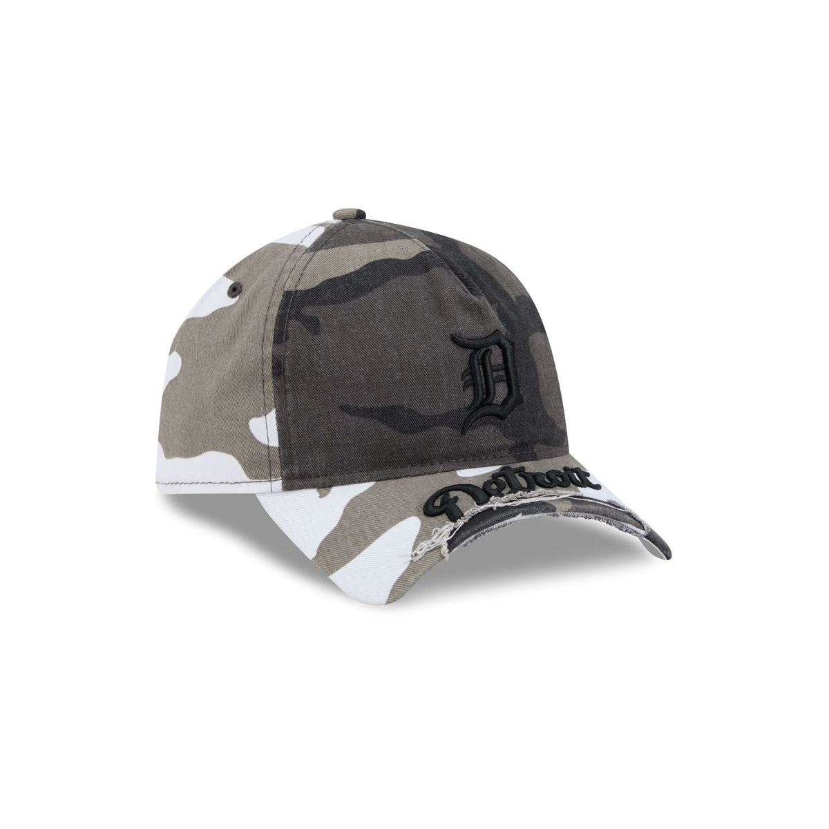 Detroit Tigers Washed Camo 9FORTY A-Frame Unstructured Cut-Off Visor Snapback Hat