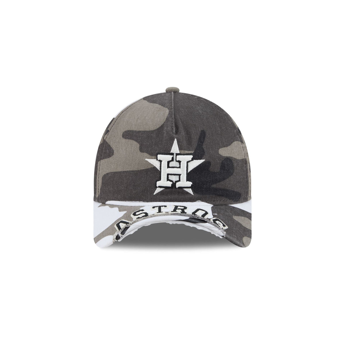 Houston Astros Washed Camo 9FORTY A-Frame Unstructured Cut-Off Visor Snapback Hat