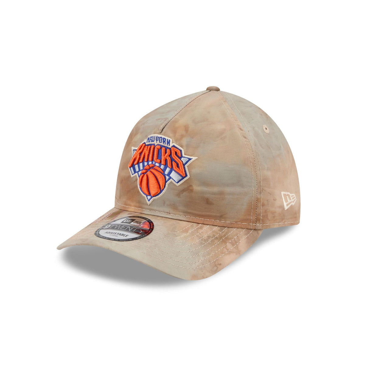 New York Knicks Washed Nylon Brown 9TWENTY A-Frame Adjustable Hat
