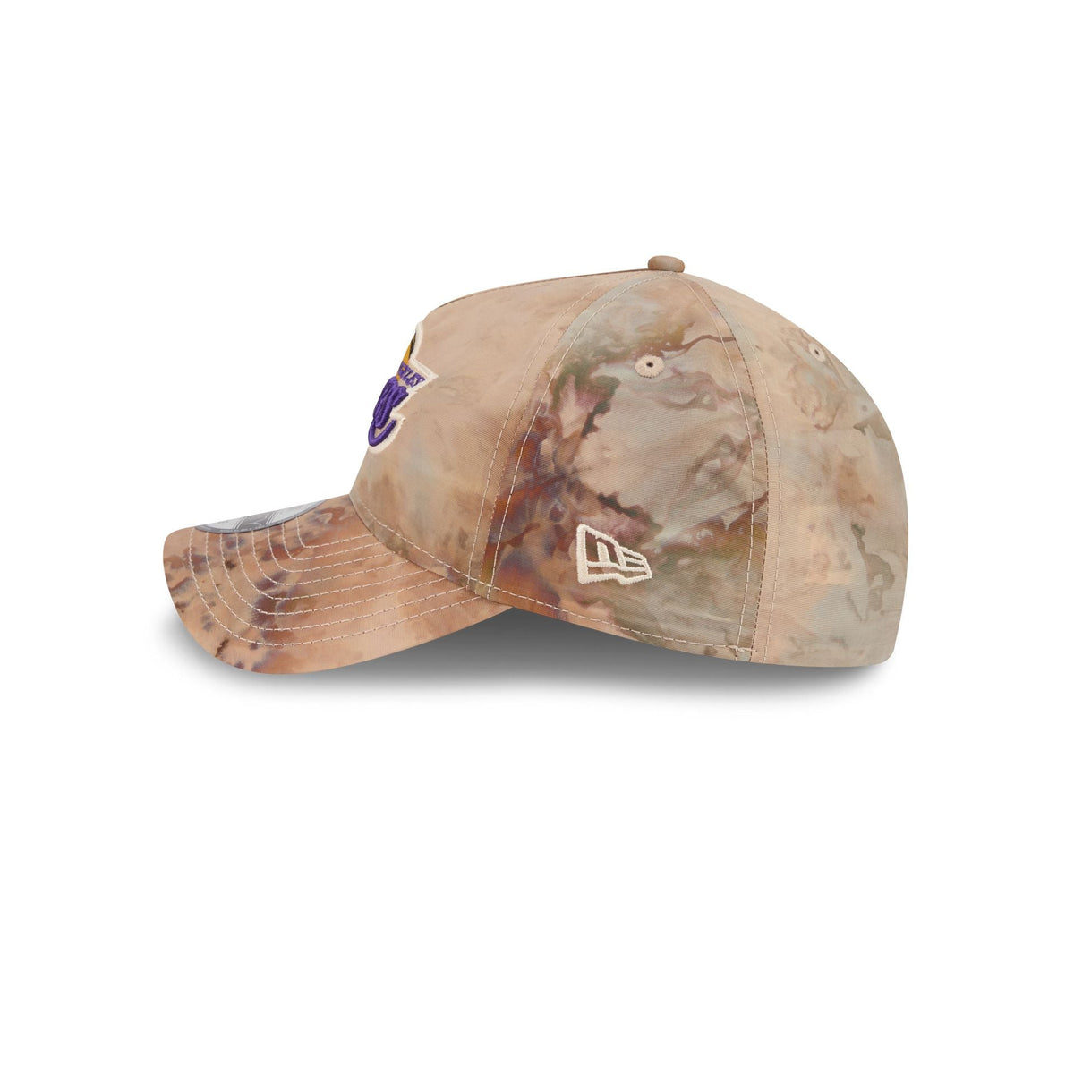 Los Angeles Lakers Washed Nylon Brown 9TWENTY A-Frame Adjustable Hat