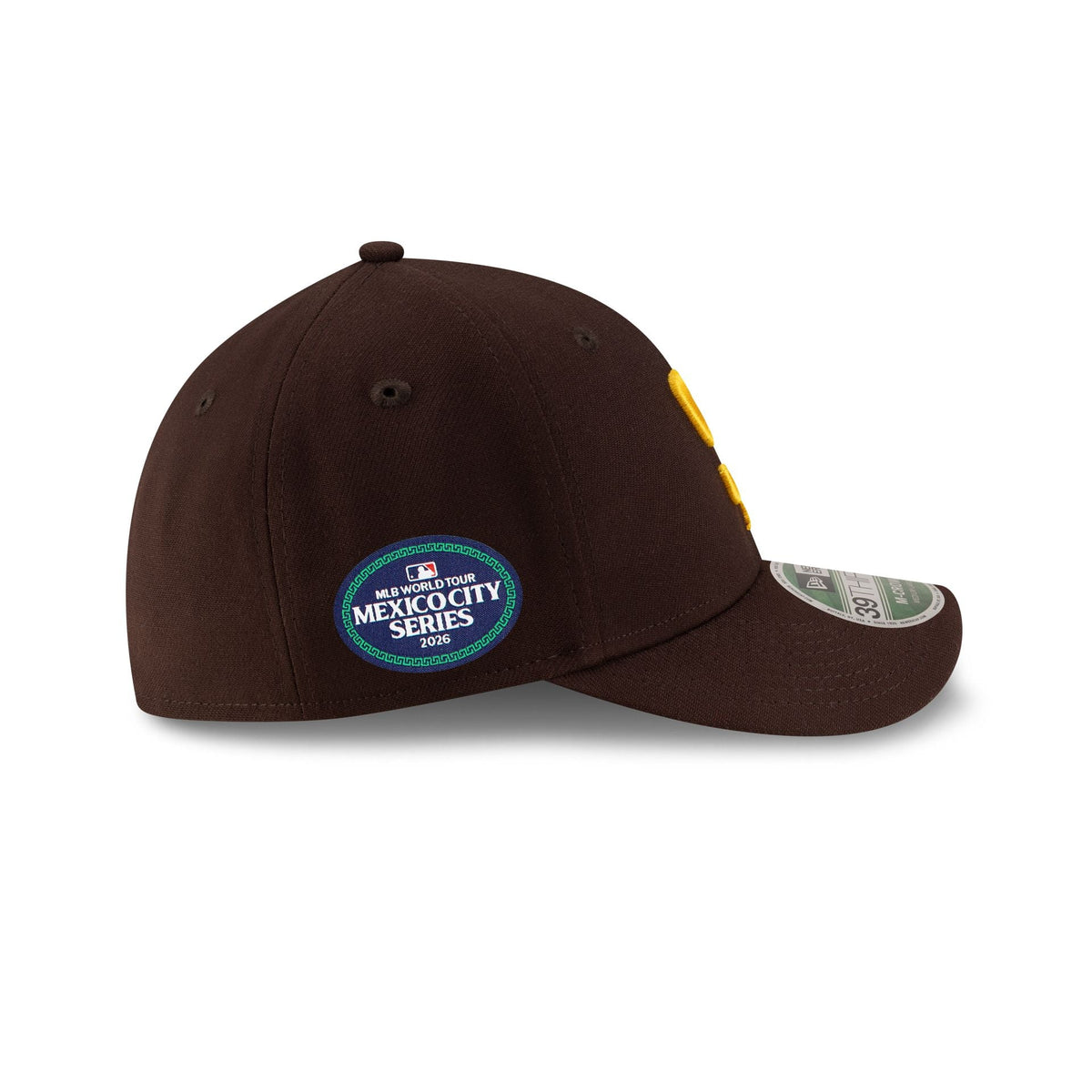 San Diego Padres 2026 MLB World Tour Mexico City Series Sidepatch 39THIRTY M-Crown Stretch Fit Hat