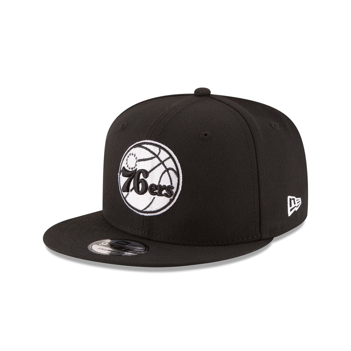 Philadelphia 76ers Basic Black 9FIFTY Snapback Hat