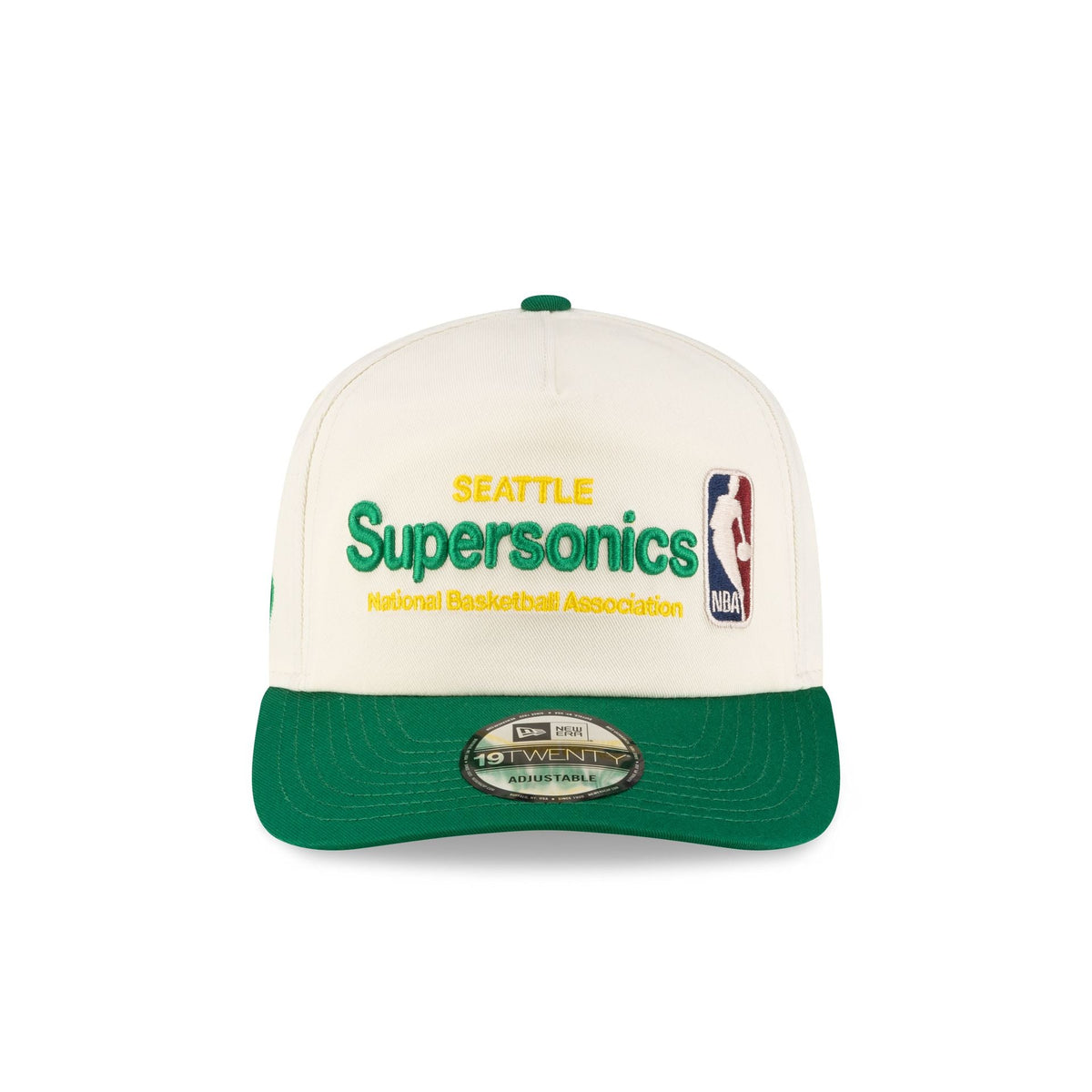 Seattle SuperSonics 1975-1995 Hardwood Classics Sign Stack Chrome White 19TWENTY Adjustable Hat