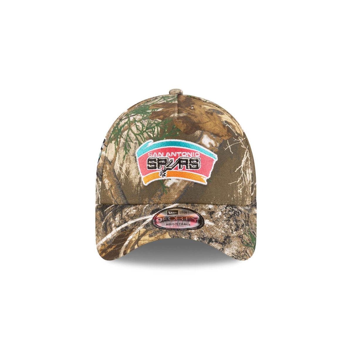 San Antonio Spurs 1989-2002 Hardwood Classics Realtree 9FORTY A-Frame Snapback Hat