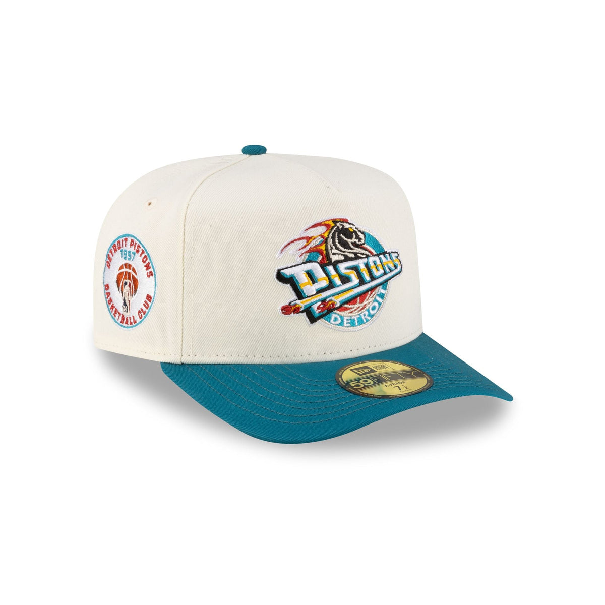 Detroit Pistons 1996-2001 Hardwood Classics Express Chrome White 9FIFTY A-Frame Snapback Hat