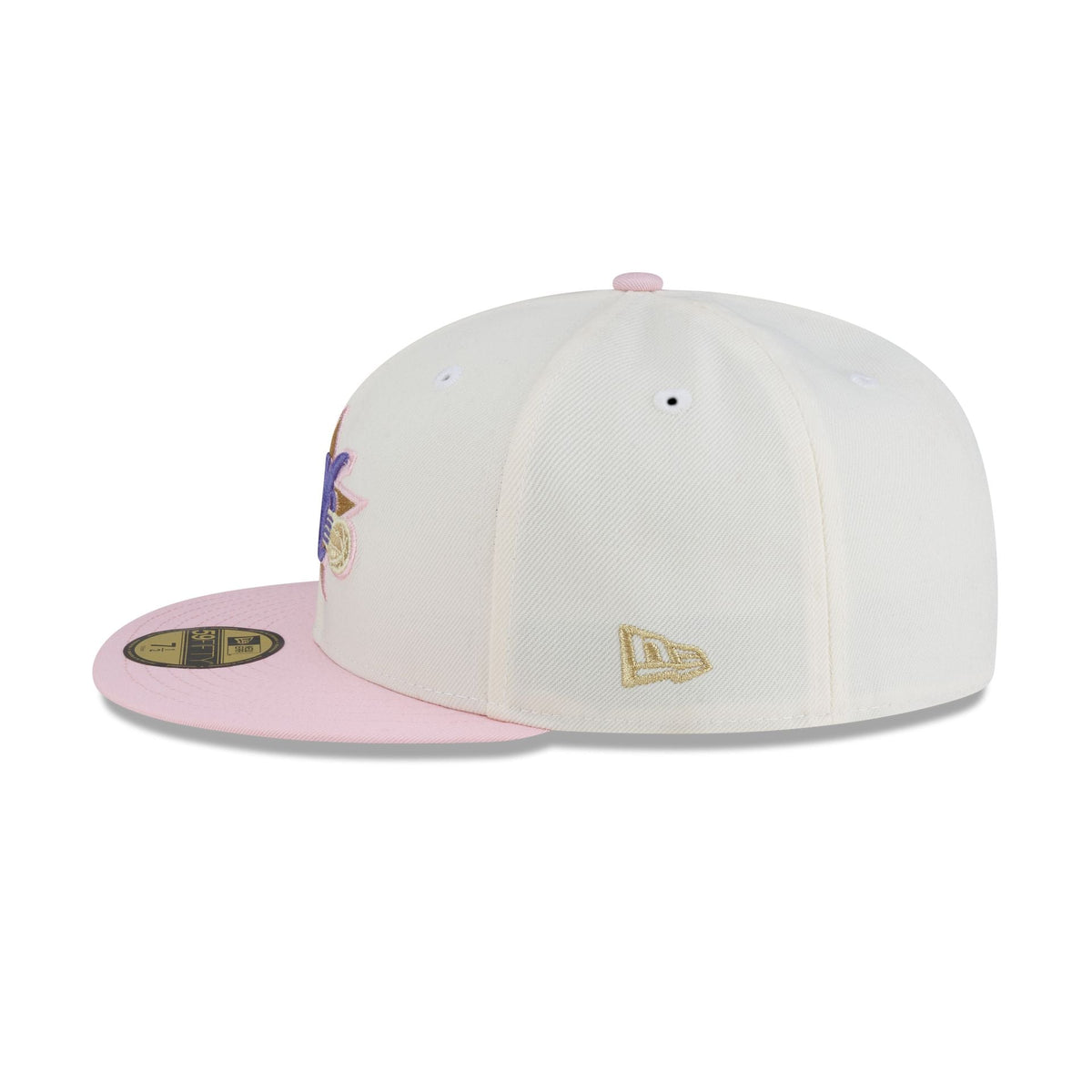 Just Caps Chrome Pink Philadelphia 76ers 59FIFTY Fitted Hat