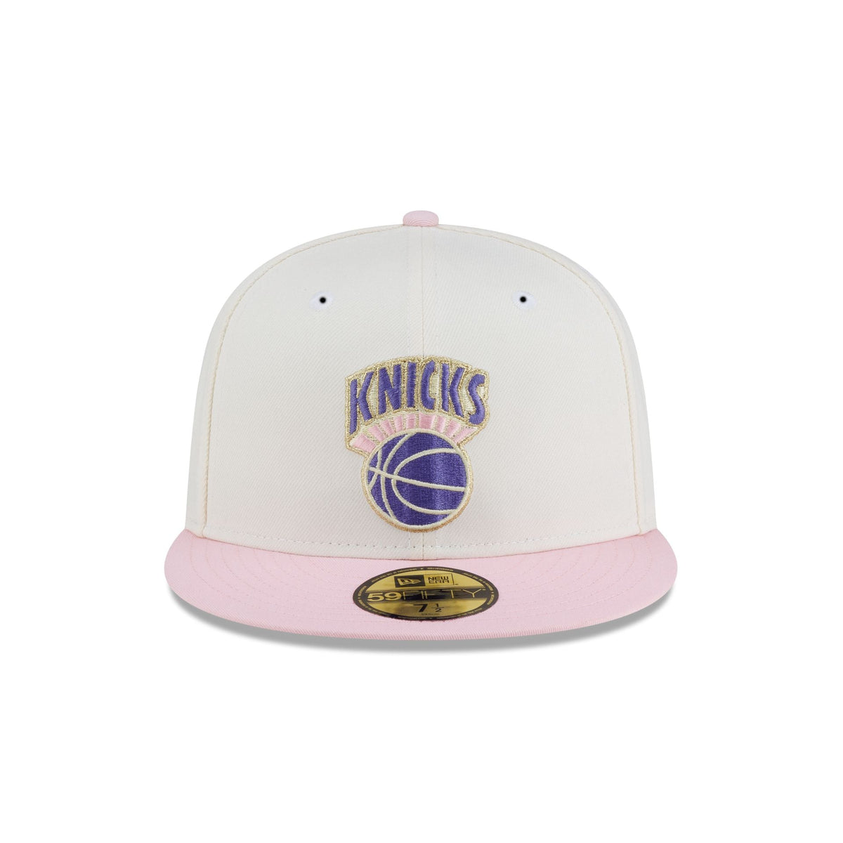 Just Caps Chrome Pink New York Knicks 59FIFTY Fitted Hat