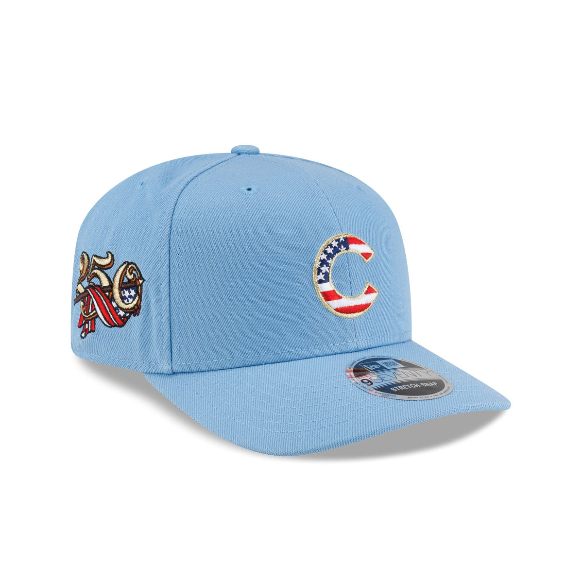 Chicago Cubs Red. White & Blue 9SEVENTY Stretch-Snap Hat