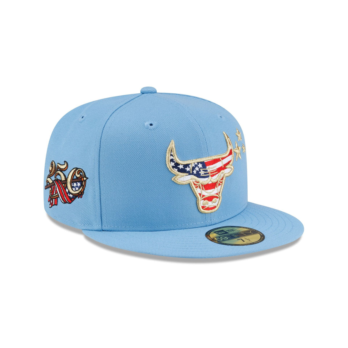 Chicago Bulls Red. White & Blue 59FIFTY Fitted Hat