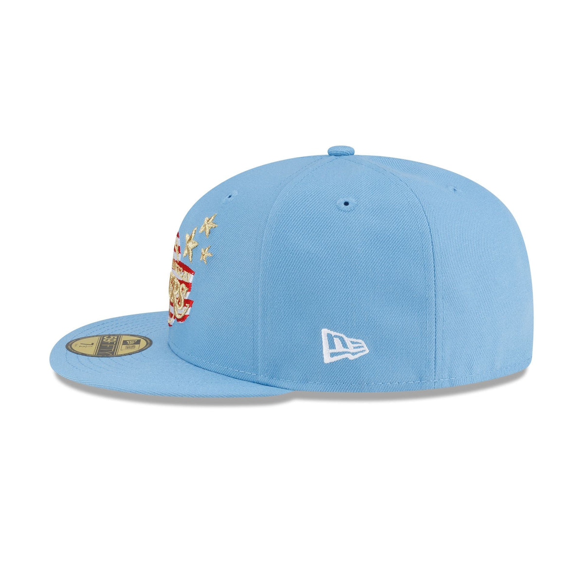 Los Angeles Lakers Red. White & Blue 59FIFTY Fitted Hat