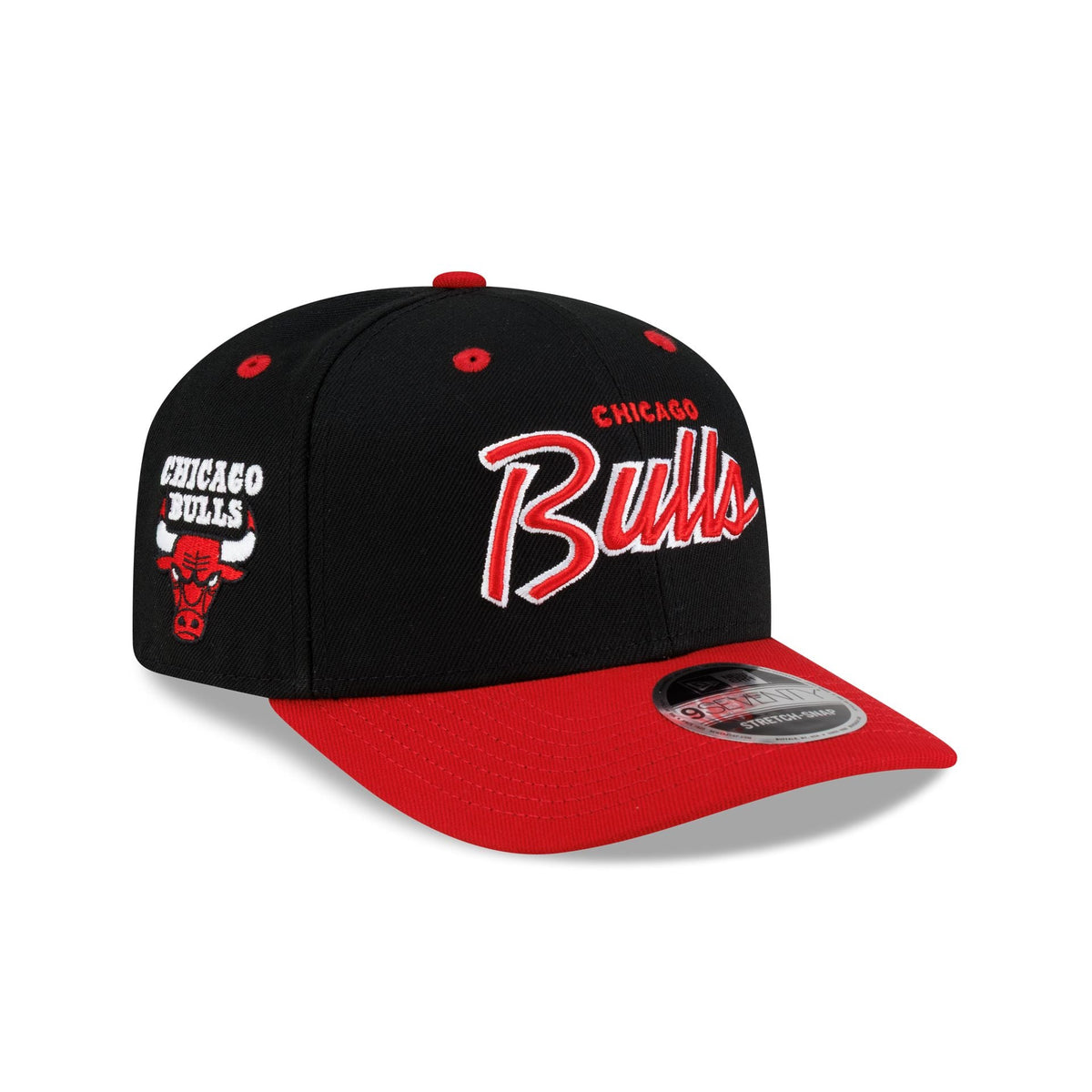Chicago Bulls Hardwood Classics 90s Script 9SEVENTY Stretch-Snap Hat